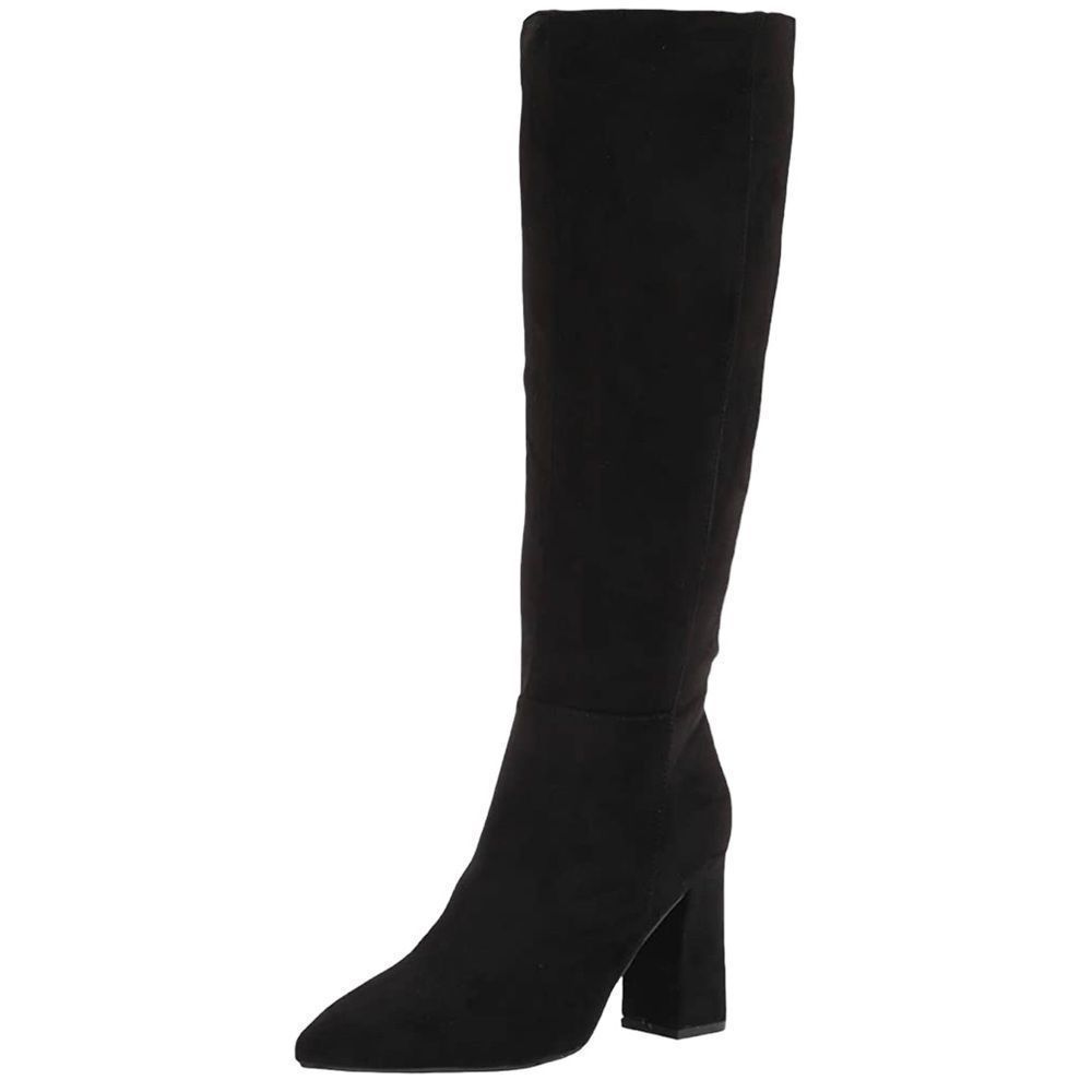Madden Girl Women's Fireflyy Black Faux Suede Knee High Fashion Boot Size 10